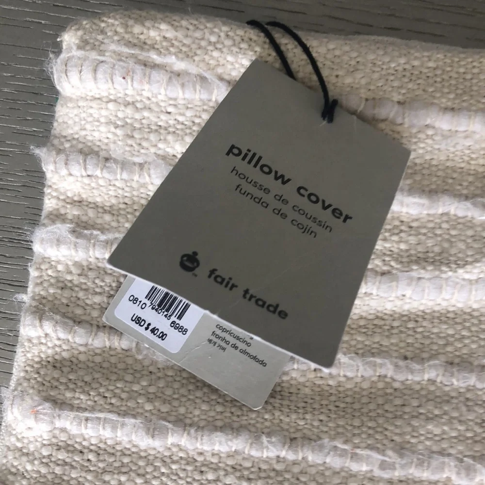 West elm India pillow cover 20”x20”